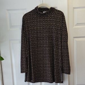 Susan Graver Liquid Knit Turtle Neck Tunic